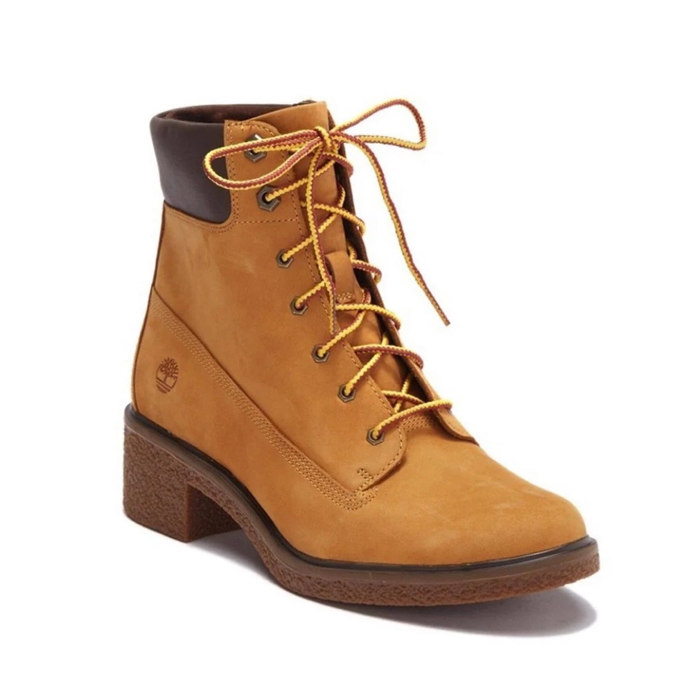 Timberland Brinda Leather Lace-Up Boot Wheat 8US